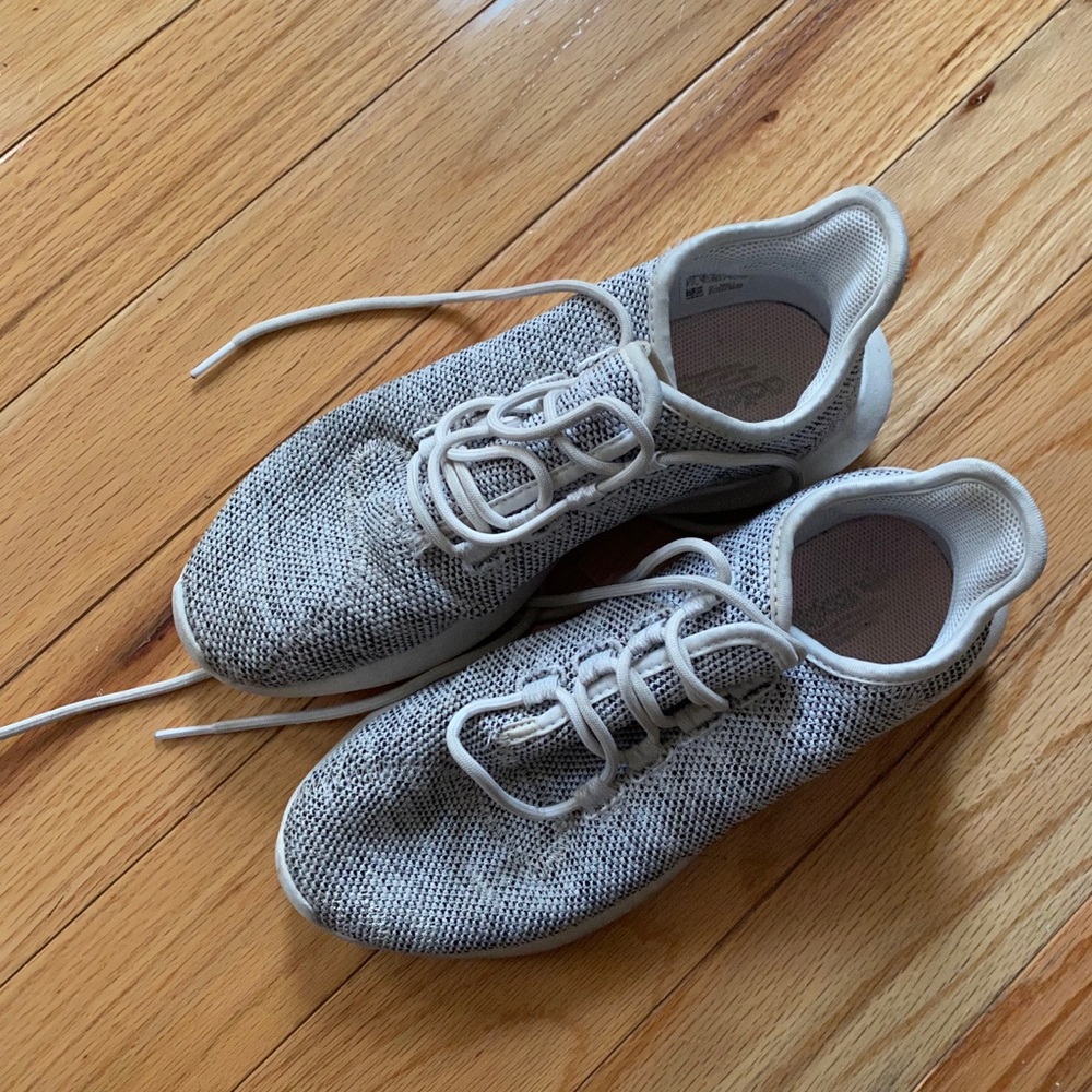 Grey and White Adidas size 9